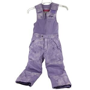 Snozu Girls Purple Snow Bib Ski Pants Size 5 Winter Activewear
